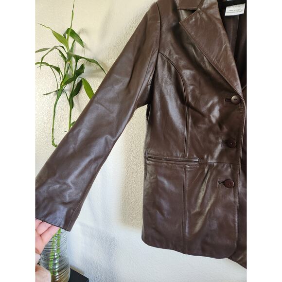 Pamela McCoy Collections Women's Genuine Leather Jacket-M - Picture 4 of 9
